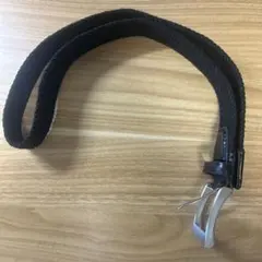 ブラック編み込みベルト メタルバックル