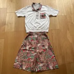 トップスとキュロットスカート
