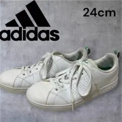 adidas アディダス　スニーカー ホワイト 24cmグリーンのサムネイル
