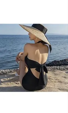 【新品未使用】ブラックワンピース水着