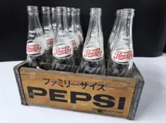 1970年代頃「ペプシコーラ/PEPSI COLA」木箱&空瓶12本セットのサムネイル