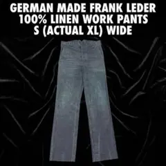 ドイツ製FRANK LEDER リネン100%ワークパンツ S(実寸XL)ワイドのサムネイル