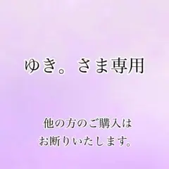 ゆき。さま専用ページ