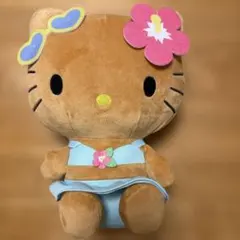☆ハローキティ 日焼けギャル Ver.Lぬいぐるみ水色ビキニ風 - メルカリ