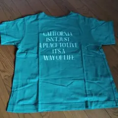 GU ロゴプリント 半袖Tシャツ グリーン