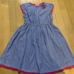 ファミリア ギンガムチェック ワンピース 140