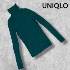 【UNIQLO ユニクロ】レディース タートルネック ニット M グリーン