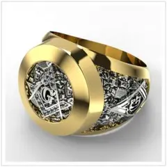 指輪 メンズ ゴールド メキシコ フリーメイソン ブリンブリン ヒップホップ