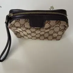 GUCCI GGキャンバス ポーチ ブラウンのサムネイル