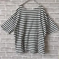 ジャーナルスタンダード レリューム ボーダー Tシャツ　ホワイトXブラックのサムネイル
