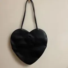 AR ハート型 ブラックショルダーバッグ