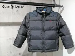 ポロ ラルフローレン 収納フード ポニー刺繍 ダウンジャケット キッズ 5 黒