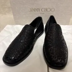 極美品⭐️ JIMMY CHOO Gloss Jacquard Loafersのサムネイル