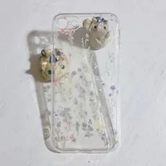 iPhoneSE2 ソフトケース ボタニカルフラワーのサムネイル