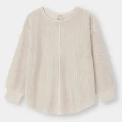 gu メッシュバックリボンセーター　M