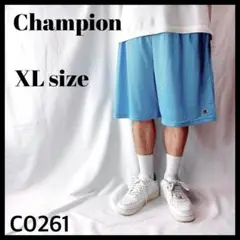 チャンピオン ハーフパンツ ショートパンツ ライトブルー 水色 メッシュ XLのサムネイル