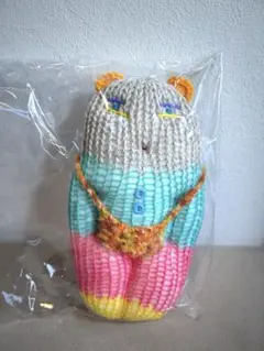 新品mukuri knitting ぬいぐるみ　くま　作家　むくり猫あみぐるみ