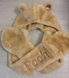 ディズニー プーさん ファンキャップ マフラーフード 手袋付き Disney