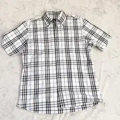 BURBERRY ブラックレーベル ノバチェック 半袖シャツ ホース刺繍 Lのサムネイル