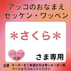 ＊さくら＊さま専用 おなまえゼッケン アイロン接着 №