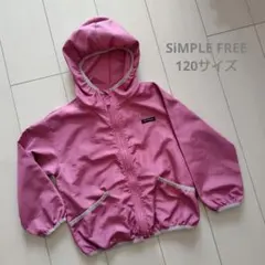 SIMPLE FREE フード付き ジャケット 120サイズ ピンク ポケット