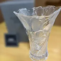 HOYA CRYSTAL　クリスタルガラス 花瓶 花模様