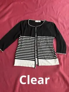 clear ボーダー柄 七分袖〜長袖　カーディガンのサムネイル