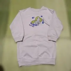 ラプンツェル ロング長袖トレーナー 薄ピンク