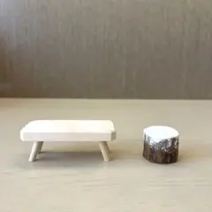 ノルディカニッセ　ベンチ　切り株　セット