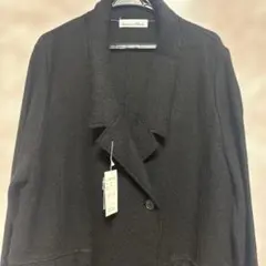 タグ付き　ブラック ロングコート