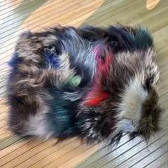 Rose bud LLQマルチカラーファークラッチバッグ