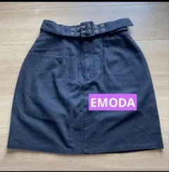 EMODA ベルト付き ミニスカート ブラック Mのサムネイル