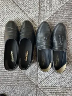 靴　ブラック　2足 ローファー