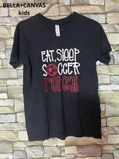 サッカーTシャツ 14-16 ブラック BELLA+CANVAS kids