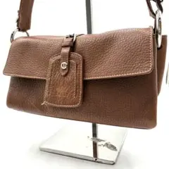 美品】バリー レザー ショルダーバッグ ブラウン 茶色 シルバー金具 
