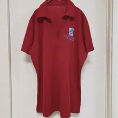 ポートオーソリティ ポロシャツ スキッパー スキッパー袖 花火 XL 赤 ラメ
