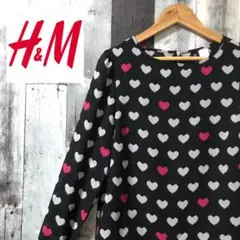 【H&M Divided】レディース  シャツ 〈M〉ハート 薄手