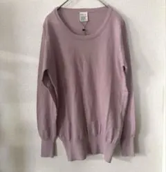 zootie ニット　セーター　M くすみピンク　薄手　シンプル　無地