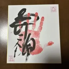 ⭕️令和8年、大相撲、大関『安青錦』関 手形、サイン、落款入り色紙、のサムネイル