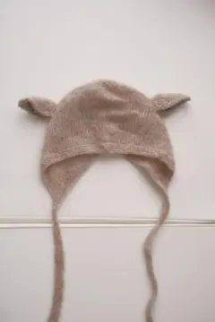 GANG OF KIDS グレーベージュ ボンネット アルパカ