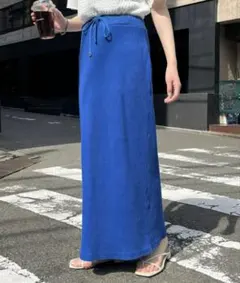 CIAOPANIC TYPY すっきりシルエットリブスカート ブルー