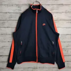NIKE ナイキ ジャージ トラックジャケット 刺繍ロゴ ネイビー XL