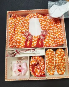 七五三 3歳 着物 女の子 ひな祭り お正月 晴れ着　 被布セット　レッド