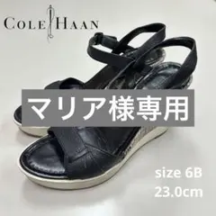 COLE HAAN ブラック×ヘビ柄　ウェッジサンダル　6B 23.0cmのサムネイル