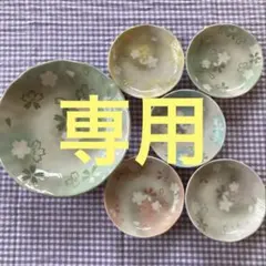 たち吉　桜柄　大皿1枚　小皿5枚セット