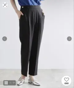 grove 美脚 テーパードパンツ ブラックのサムネイル