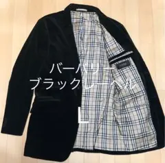 バーバリーブラックレーベル　テーラード　ベロアジャケット　メンズL ノバチェック