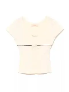 andmary Putty ribbon tops Black - メルカリ
