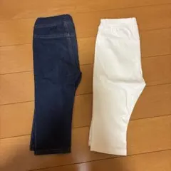 無印　デニム風レギンス　2セット
