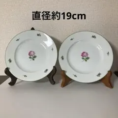 ヴィンテージ ◇ロイヤルコペンハーゲン◇金彩スープ皿ペア花文様